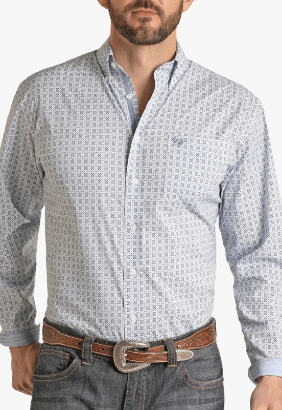 Versatile Men's Short-Sleeve ShirtsRough Stock Mens Geo Long Sleeve Shirt