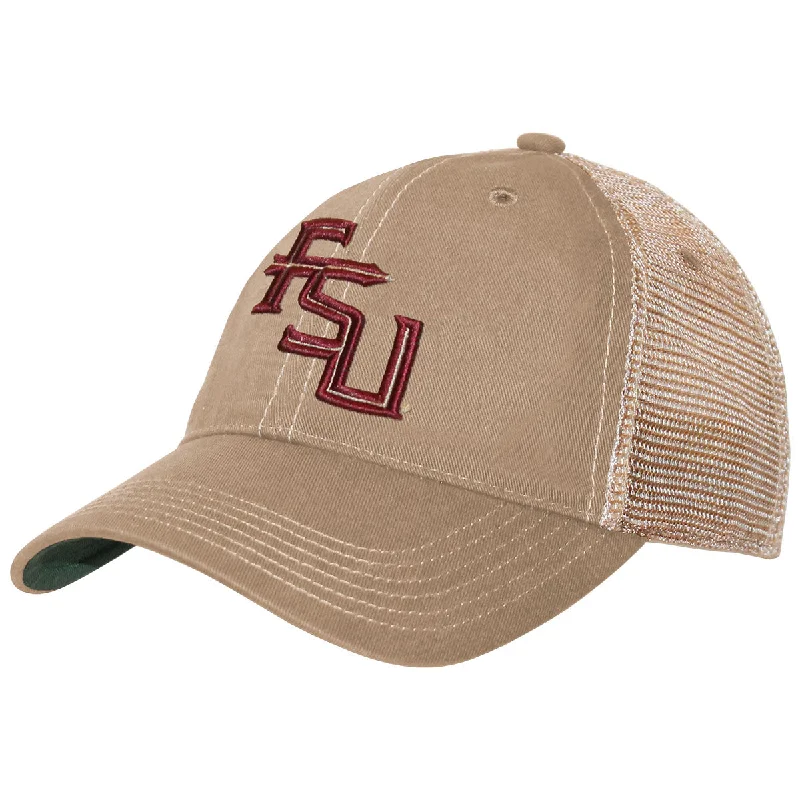High-Quality BeaniesLegacy FSU Adjustable Relaxed Trucker - Khaki