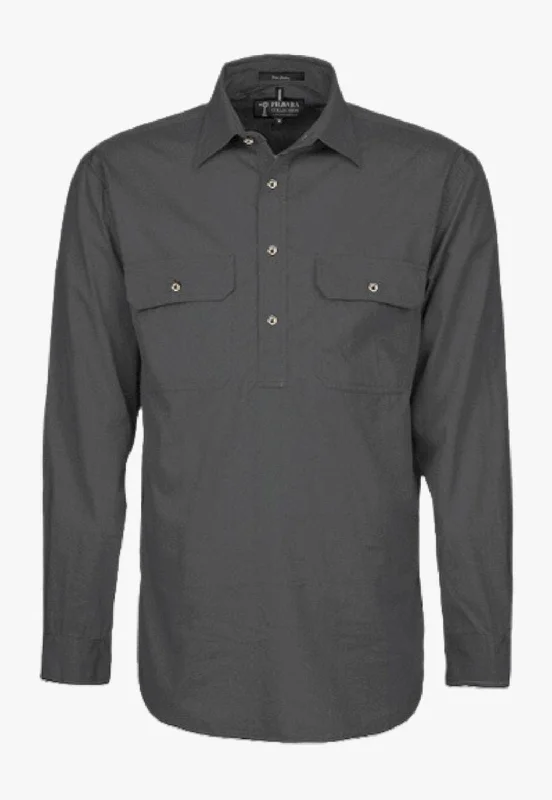 Men's Thermal Shirts for Winter WarmthPilbara Mens Closed Front Work Shirt RM200CF