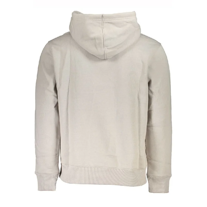 Men's Sweaters with SequinsCalvin Klein Chic Gray Fleece Hooded Men's Sweatshirt