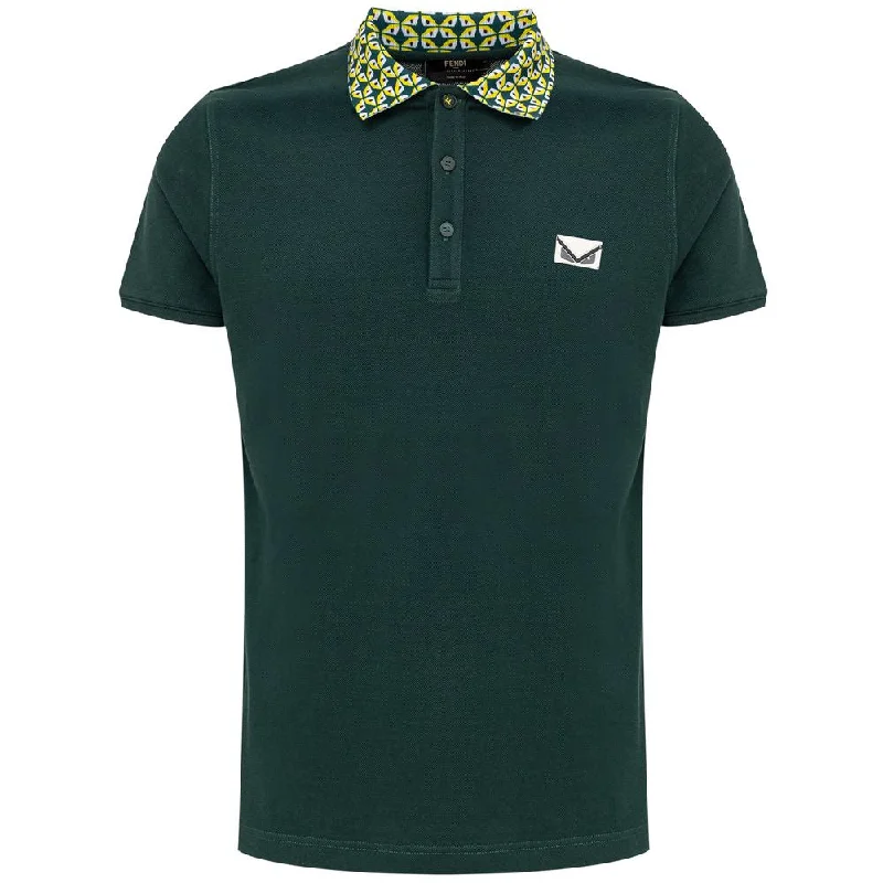 Solid-Colored Men's ShirtsFendi Cotton Polo Men's Shirt