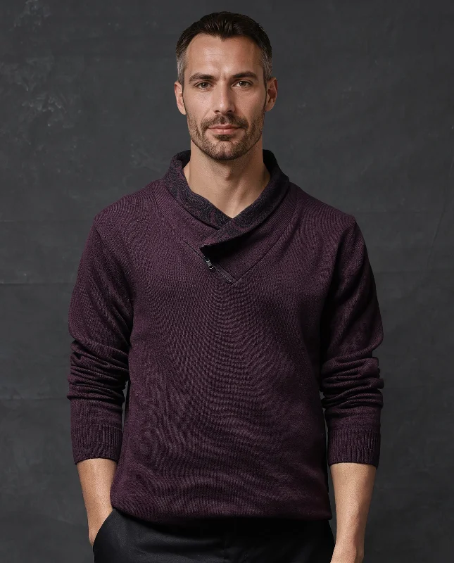 Essential Men's V-Neck SweatersRare Rabbit Men's Denor Purple Cotton Fabric Full Sleeve Printed Cowl Neck Zipper Closure Plain Sweater Essential Men's V-Neck SweatersRare Rabbit Men's Denor Purple Cotton Fabric Full Sleeve Printed Cowl Neck Zipper Closure Plain Sweater