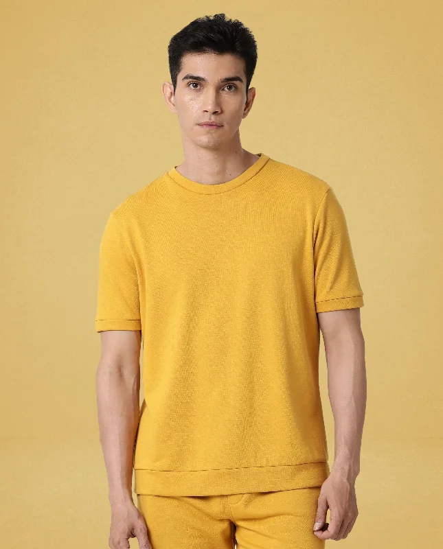 Men's Shirts with Drawstring WaistbandsSweat Tee French Mustard Men