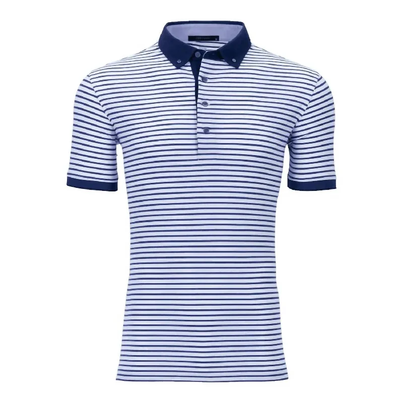 Men's Shirts with Rounded HemlinesMen's Dakota Polo Shirt In Artic White
