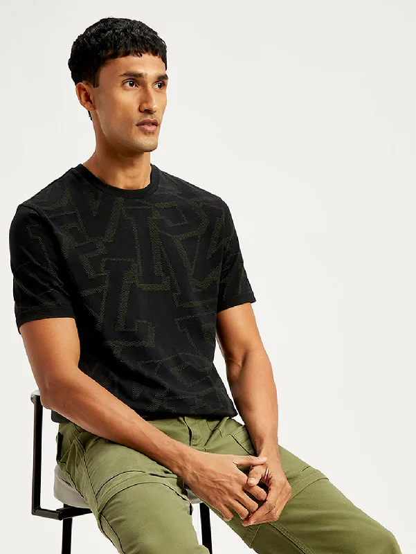 Men's Shirts with Graphic SleevesMen's Typographic Print Regular Fit T-Shirt