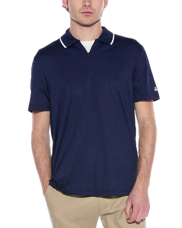 Men's Shirts with Zippered PocketsBrooks Brothers 1/4-Zip Performance Polo Shirt