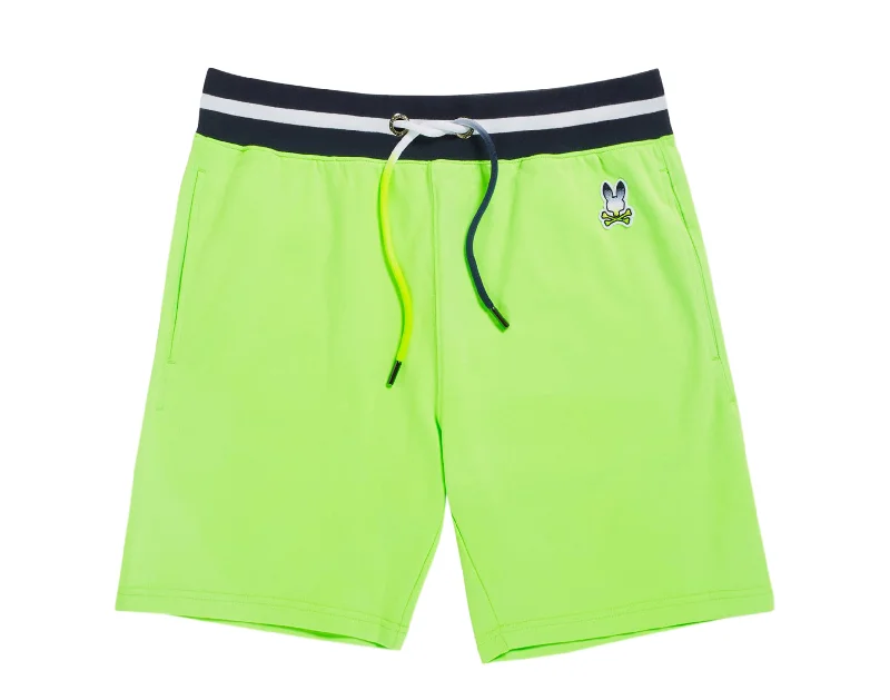 Men's Short-Sleeve Matching ShortsPsycho Bunny Clifton Electric Lime/Navy/White Men's Shorts B6R119N1FT-ELL