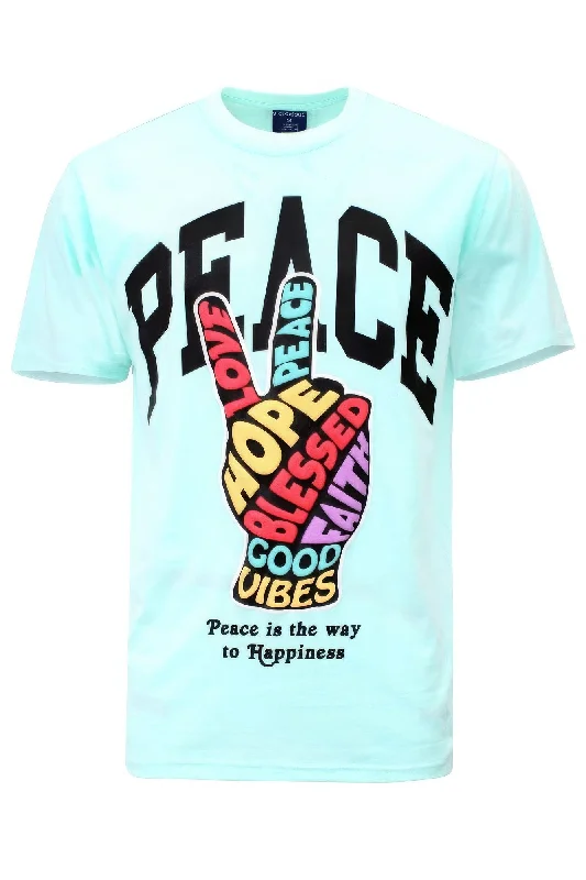 Men's Shirts for Beach OutingsPeace Hand Sign T-shirts