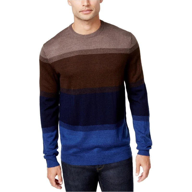 Men's Sweaters with High-Neck DesignsClub Room Mens Colorblocked Pullover Sweater