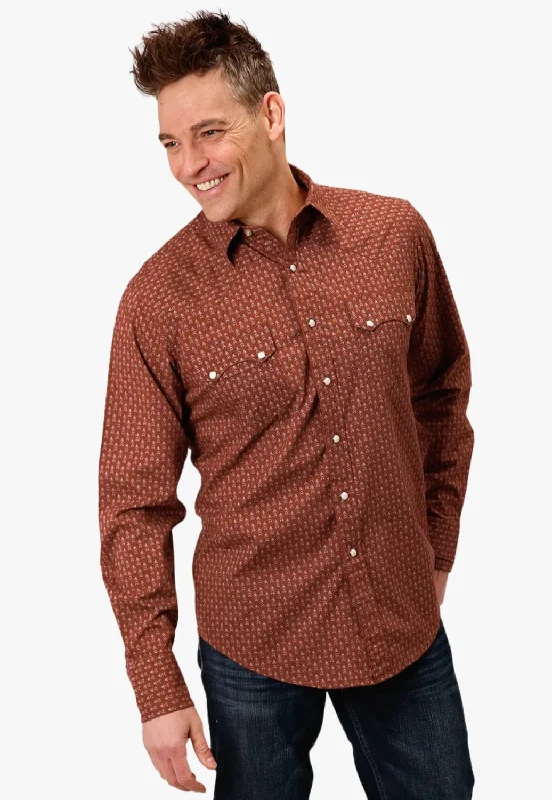 Classic Men's Dress ShirtsRoper Mens West Made Collection Long Sleeve Shirt