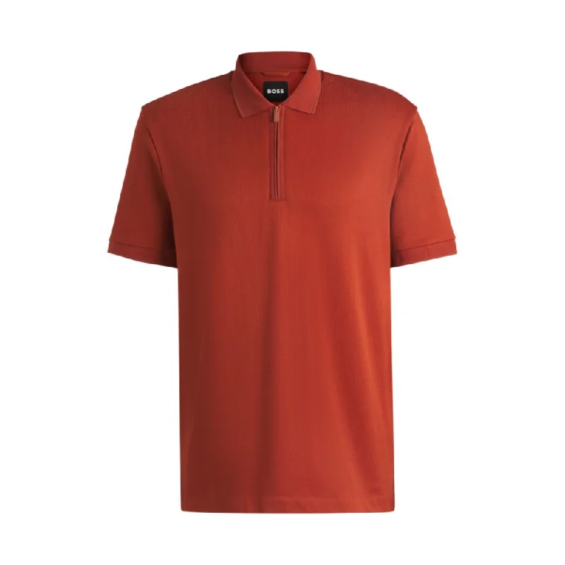 Men's Shirts with Velcro ClosuresPolo shirt with seersucker structure