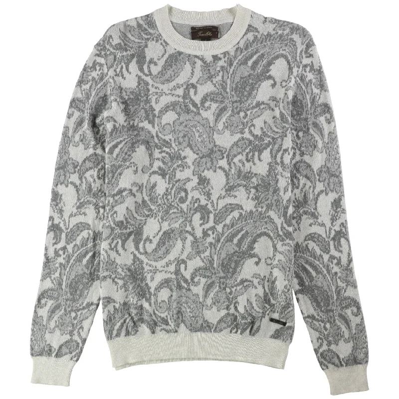 Men's Sweaters with Straight-Cut ShapesTasso Elba Mens Paisley Pullover Sweater
