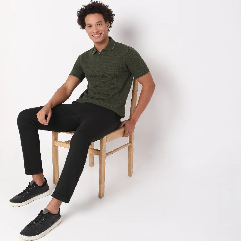Men's Shirts with Antimicrobial TreatmentRegular Fit Structured Polo T-Shirt
