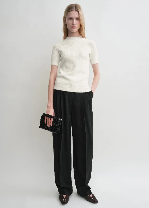 Men's Sweaters with SequinsRaglan-sleeve terry knit white