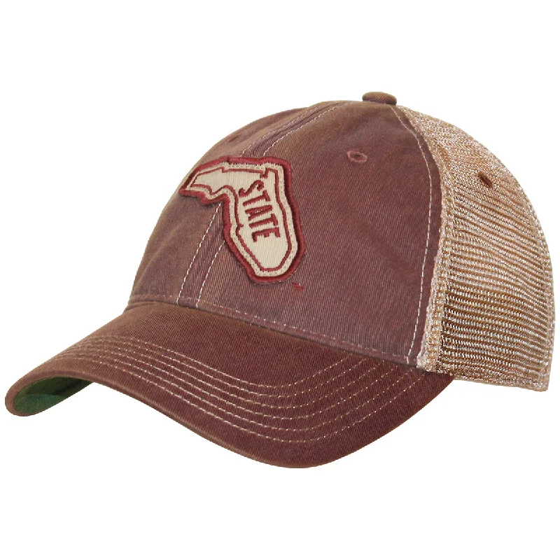Wide-Brimmed Beach HatsLegacy Vault State of Florida Adjustable Low Profile Trucker - Garnet Wide-Brimmed Beach HatsLegacy Vault State of Florida Adjustable Low Profile Trucker - Garnet