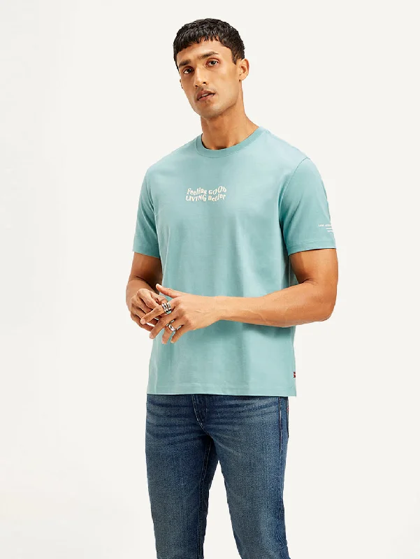 Men's Short-Sleeved ShirtsMen's Typography Crew Neck T-shirt