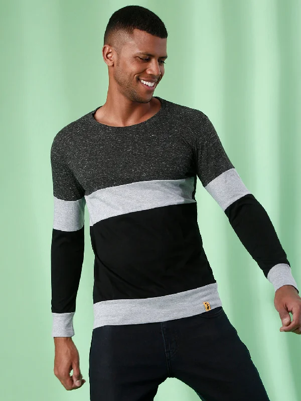 Men's Shirts with Spread CollarsCampus Sutra Men Round Neck Stylish Casual T-Shirt