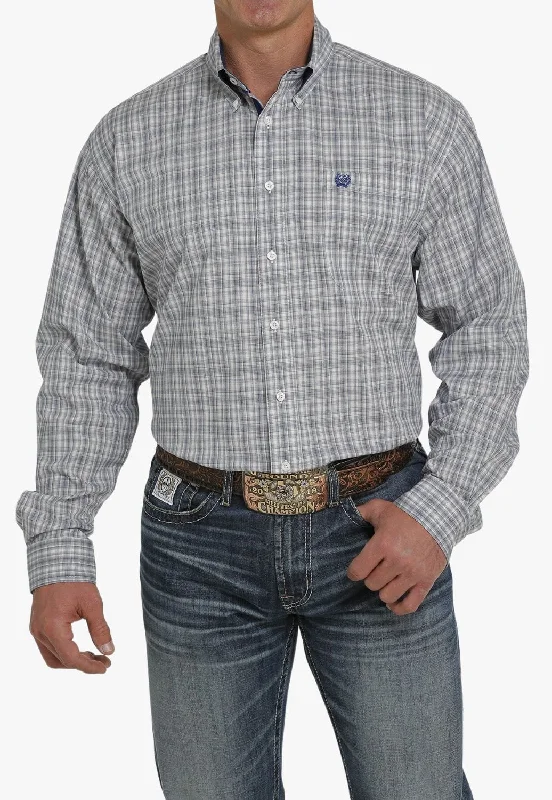 Stylish Men's Graphic T-ShirtsCinch Mens Plaid Button Down Long Sleeve Shirt