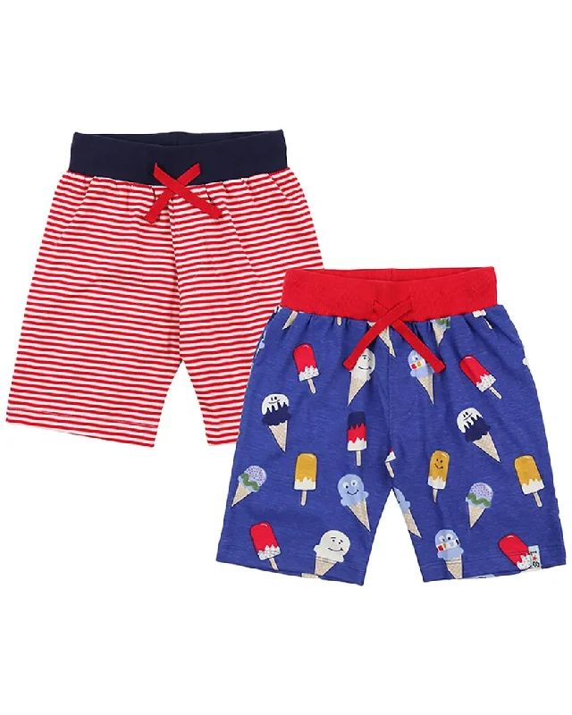 Men's Cotton Twill ShortsLilly and Sid 2pk Happy Ice/Stripe Short