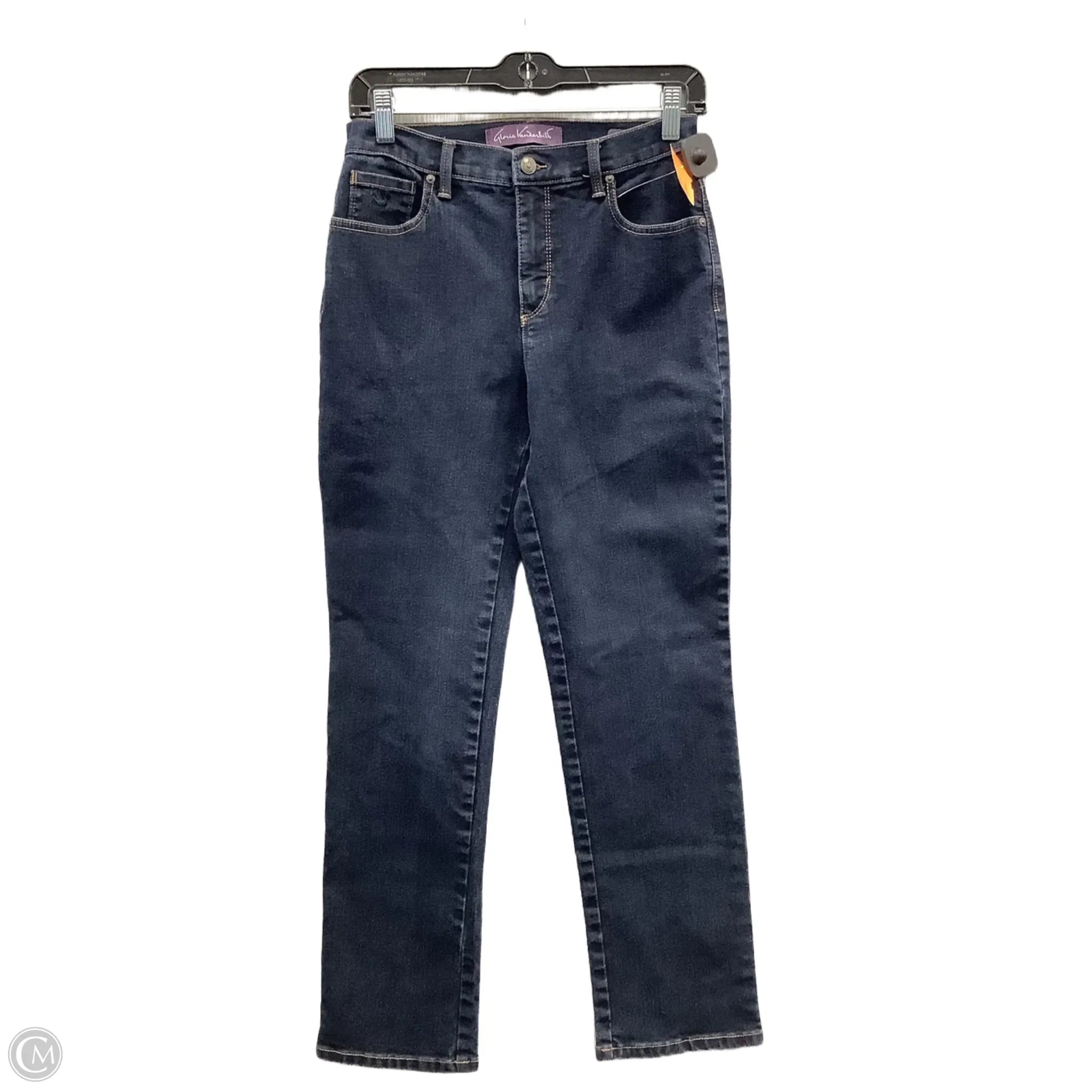 Casual Ripped Men's JeansJeans Skinny By Gloria Vanderbilt In Blue Denim, Size: 6
