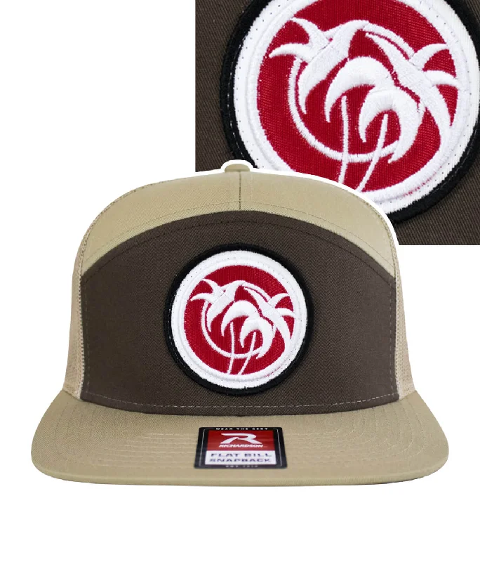 Affordable Winter Hats"Rojo Negro Patch" 7 Panel Trucker Snapback Hat For Men And Women Affordable Winter Hats"Rojo Negro Patch" 7 Panel Trucker Snapback Hat For Men And Women