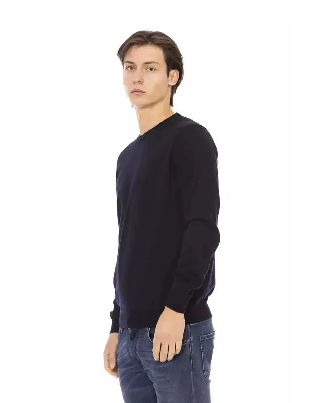 Layered Men's Vest SweatersBaldinini Monogram Crewneck Sweater XL Men