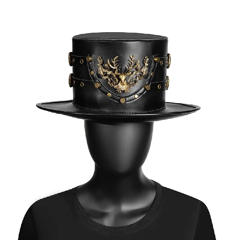 Gentlemen's Bowler HatsMen's Steampunk Metal Elk Hat