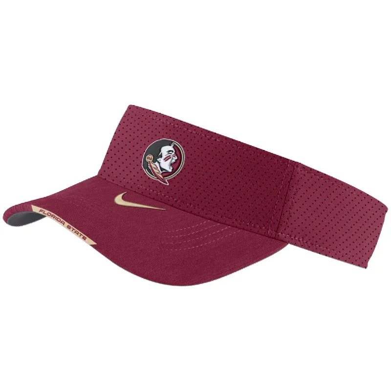 High-Quality Work HatsNike Seminoles Aero Sideline DF Visor - Garnet