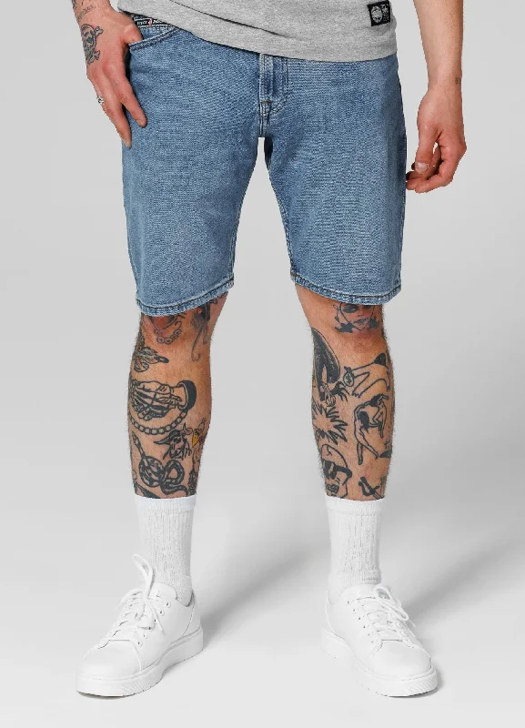 Men's Jeans with EmbroideryDenim shorts Classic Wash Highlander