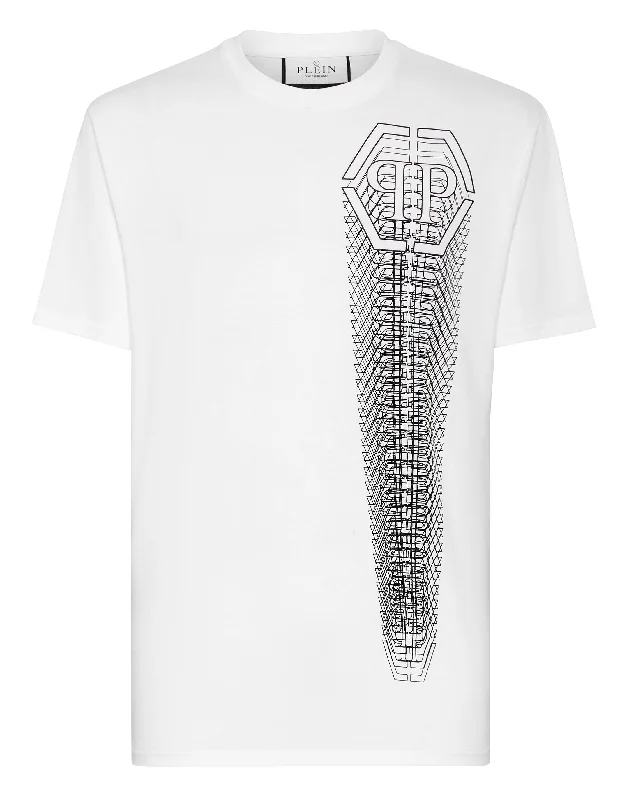 Men's Shirts with Geometric PatternsT-shirt Round Neck SS