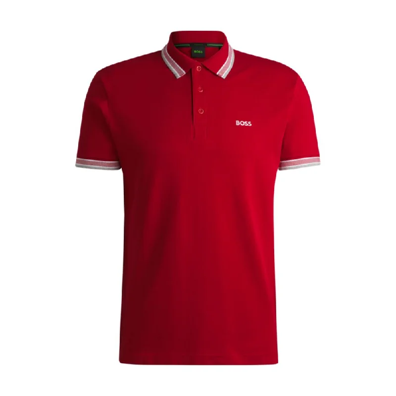 Men's Shirts with Mock NecksPolo shirt with contrast logo details