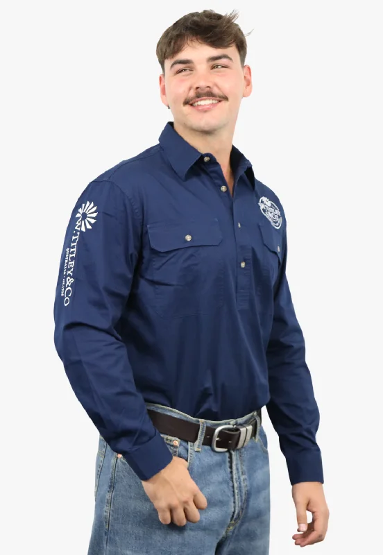 Men's Floral Print Shirts for Spring and SummerW. Titley & Co Mens Closed Front Work Shirt Men's Floral Print Shirts for Spring and SummerW. Titley & Co Mens Closed Front Work Shirt