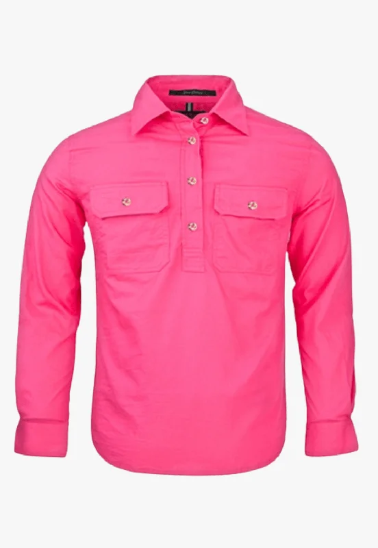 Lightweight Men's Poplin ShirtsPilbara Kids Closed Front Work Shirt RM400CF