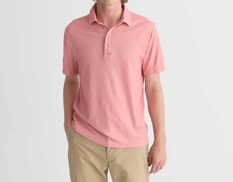 Solid-Colored Men's ShirtsMen's Performance Pique Polo Shirt In Pink