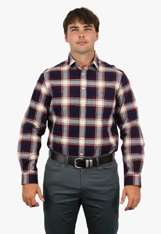 Men's Cufflink-Ready Shirts for Formal EventsR.M. Williams Mens Collins Long Sleeve Shirt Men's Cufflink-Ready Shirts for Formal EventsR.M. Williams Mens Collins Long Sleeve Shirt