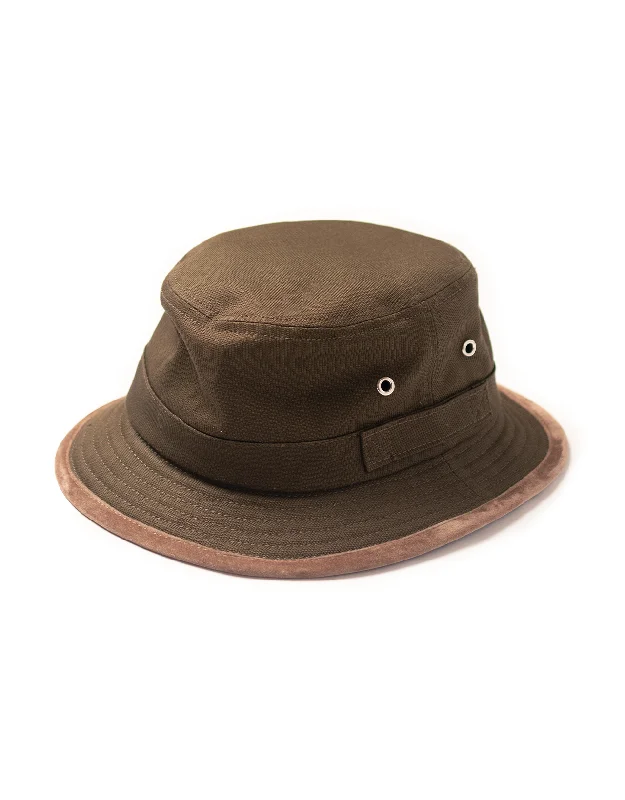 Funky Bucket CapsCOTTON DUCK BUCKET HAT- OLIVE