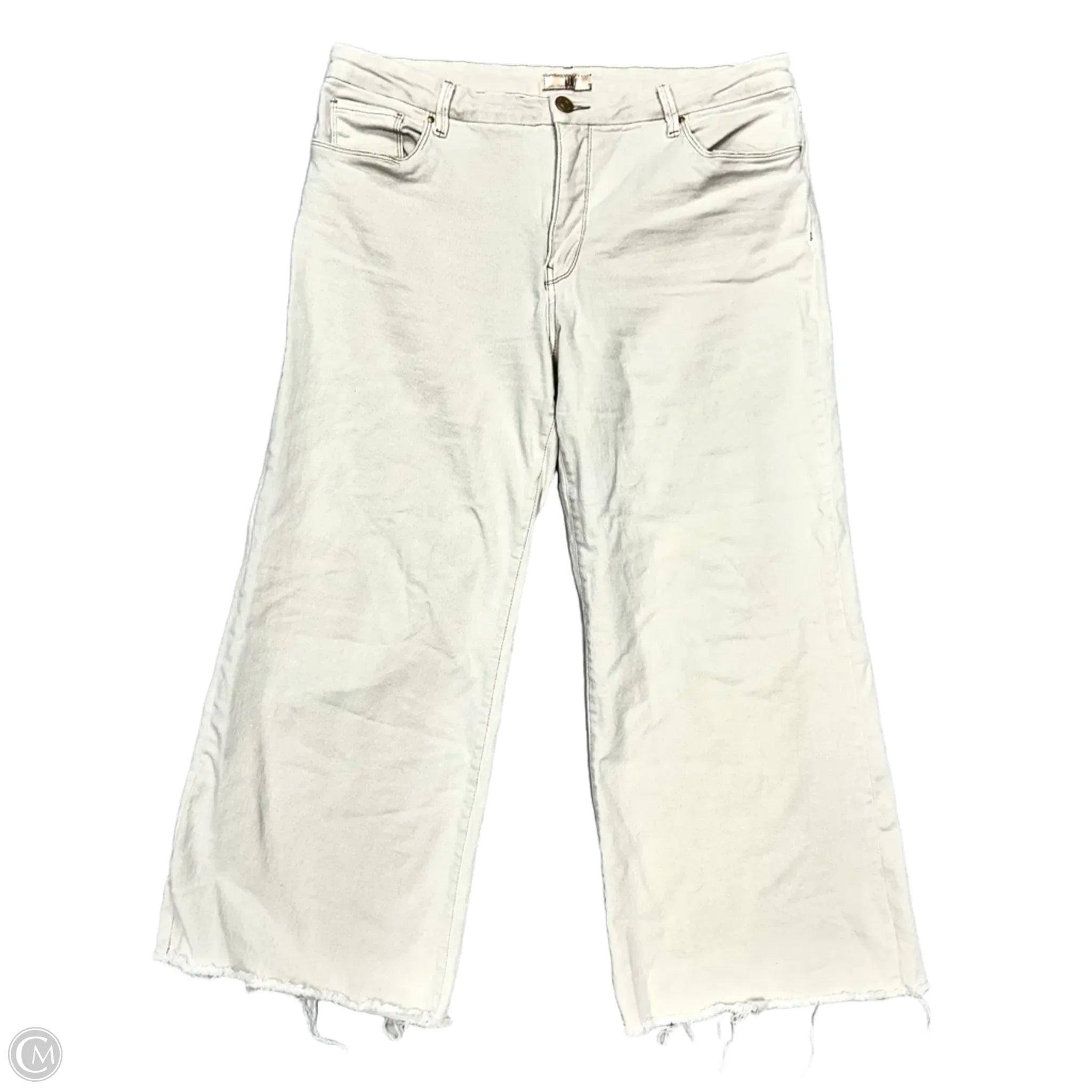 New Arrival Designer Men's JeansJeans Wide Leg By Kut In Cream Denim, Size: 14