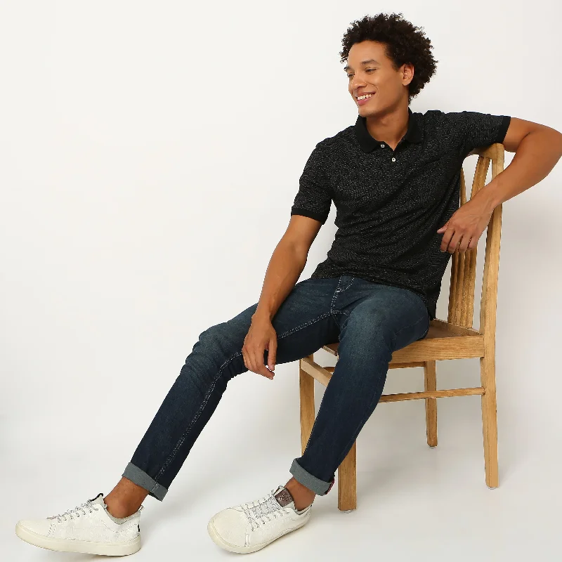Men's Shirts for Beach OutingsRegular Fit Printed Polo T-Shirt