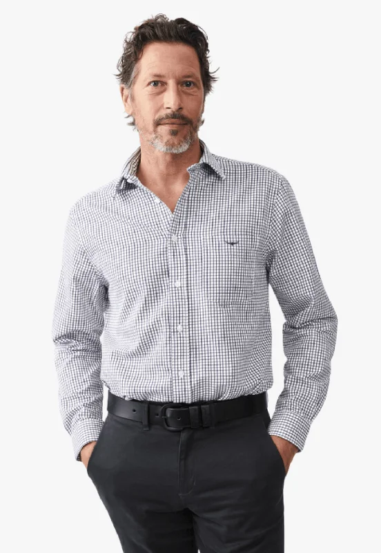 Men's Striped Long-Sleeve Shirts for a Maritime FeelR.M. Williams Mens Collins Long Sleeve Shirt Men's Striped Long-Sleeve Shirts for a Maritime FeelR.M. Williams Mens Collins Long Sleeve Shirt