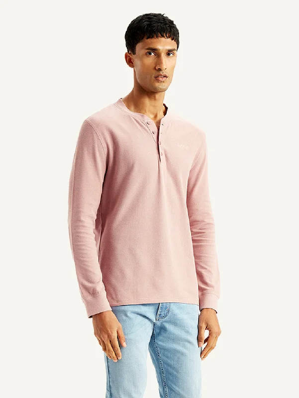 Men's Shirts with Adjustable HemlinesMen's Textured Slim Fit T-Shirt