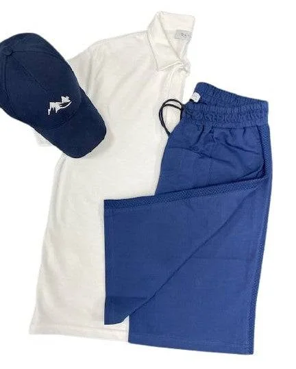 Men's Three-Quarter Sleeved TopsMen's Casual Wear Matched Set - Polo Shirt, 100% Cotton Shorts and Baseball Hat (3 Piece Set) Men's Three-Quarter Sleeved TopsMen's Casual Wear Matched Set - Polo Shirt, 100% Cotton Shorts and Baseball Hat (3 Piece Set)