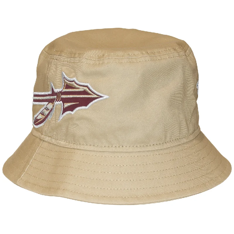 Colorful Straw HatsNew Era Spear Logos Bucket Cap - Vegas Gold