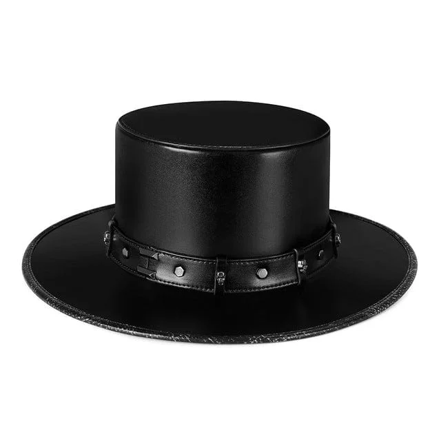 Classic Bowler HatsMen's Steampunk Rivet Splice Hat