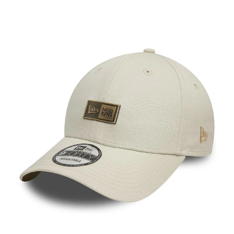 Relaxed Fisherman HatsNew Era Badge Cream 9FORTY Adjustable Cap