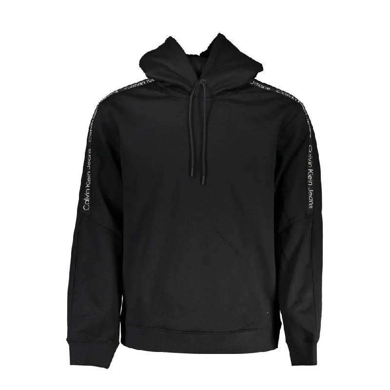 Comfortable Men's Cotton SweatersCalvin Klein Sleek Fleece Hooded Sweatshirt in Men's Black Comfortable Men's Cotton SweatersCalvin Klein Sleek Fleece Hooded Sweatshirt in Men's Black