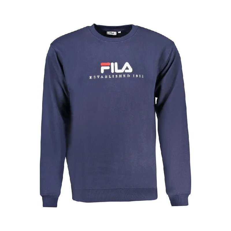 Men's Sweaters with Embroidered DesignsFila Blue Cotton Men's Sweater