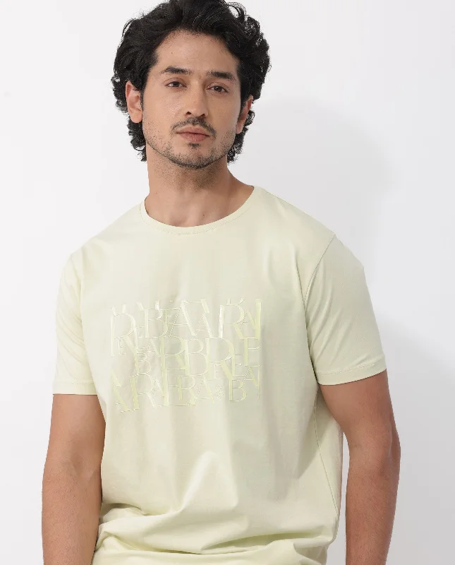 Men's Shirts with Barrel CuffsRare Rabbit Mens Masco Pastel Green Crew Neck Short Sleeve Graphic Print T-Shirt Men's Shirts with Barrel CuffsRare Rabbit Mens Masco Pastel Green Crew Neck Short Sleeve Graphic Print T-Shirt