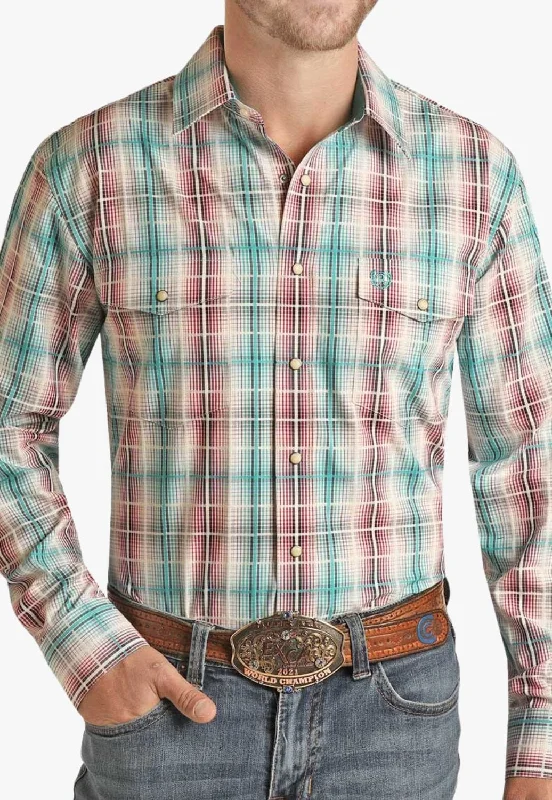 Men's Insulated Shirts for Cold WeatherPanhandle Mens Plaid Poplin Long Sleeve Shirt Men's Insulated Shirts for Cold WeatherPanhandle Mens Plaid Poplin Long Sleeve Shirt
