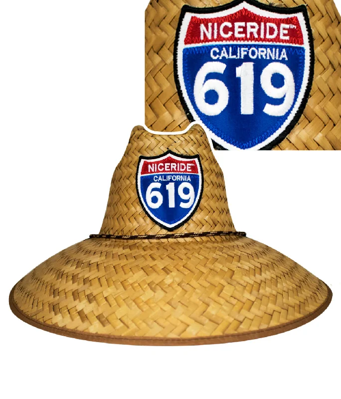 Adjustable Baseball Caps for Kids"Interstate 619" STRAW SUN HAT - Unisex Beach Hat
