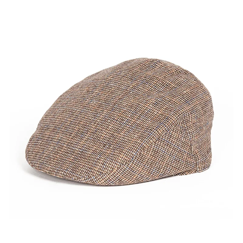 Retro Baseball CapsBarbour Wilkin Flat Cap - Beige Check